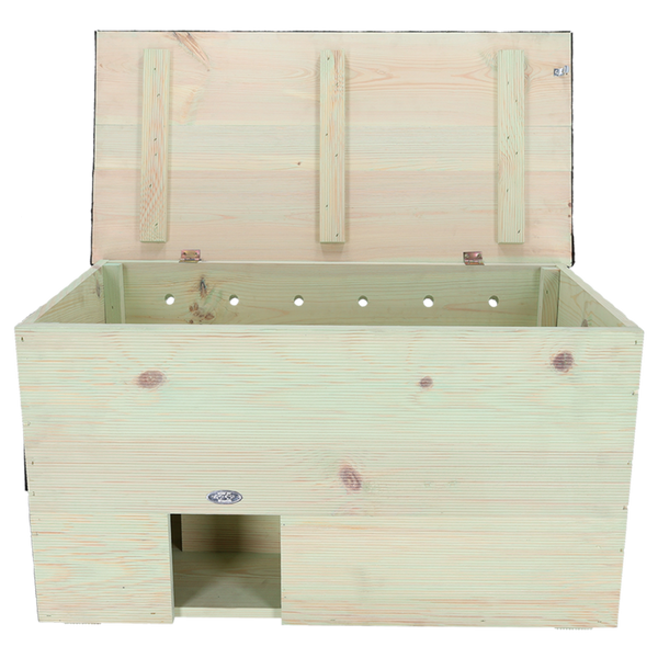 Esschert Design Egelhuis XL – FSC-houten egelhuis 78,5×38,5×41,5 cm