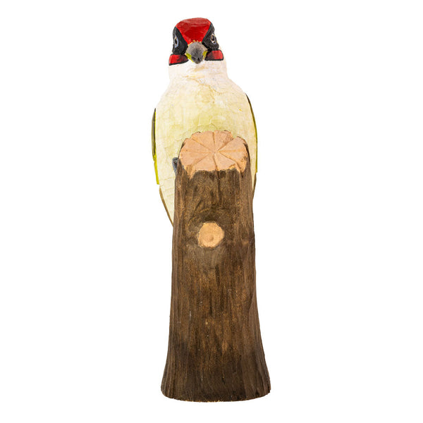 Houten Vogelbeeldje Groene Specht - Handgesneden op Ware Grootte | DecoBird