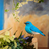 DecoBird Mountain Bluebird – handgesneden houten vogel 14 cm