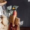 DecoClip Duck wood carving clothespin