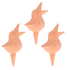 Set van 3 terracotta bewateringshulpjes vogel