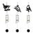 Wind chime black bird
