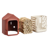Cosy insectenhotel Toscaans rood – voor solitaire bijen, lieveheersbeestjes & gaasvliegen | Duurzaam gerecycled kunststof