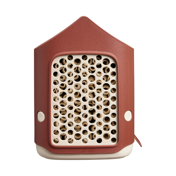 Cosy insectenhotel Toscaans rood – voor solitaire bijen, lieveheersbeestjes & gaasvliegen | Duurzaam gerecycled kunststof