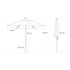 Parasol Lisboa 210x150 Olive
