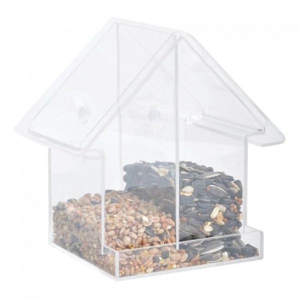 Window feeder house transparent combi