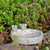 Wildlife World Fleckstone Bird Bath – Compact Concrete Bird Bath with 2 Decorative Birds (Ø 22 cm)