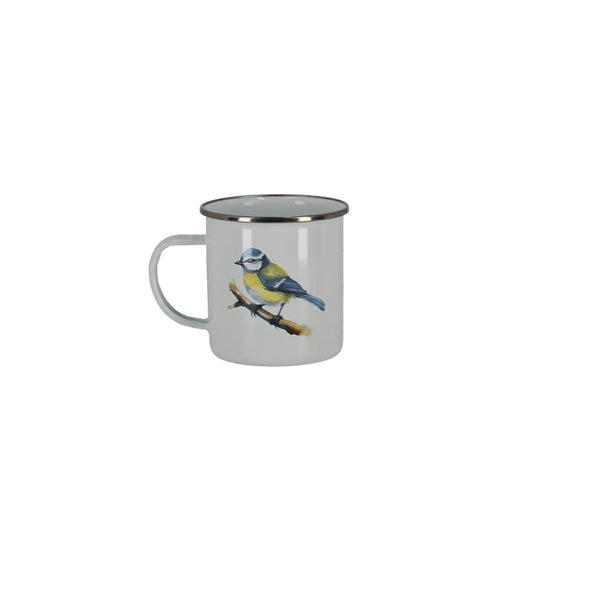Emaille mok aquarel vogel – design 1, aanzicht 6