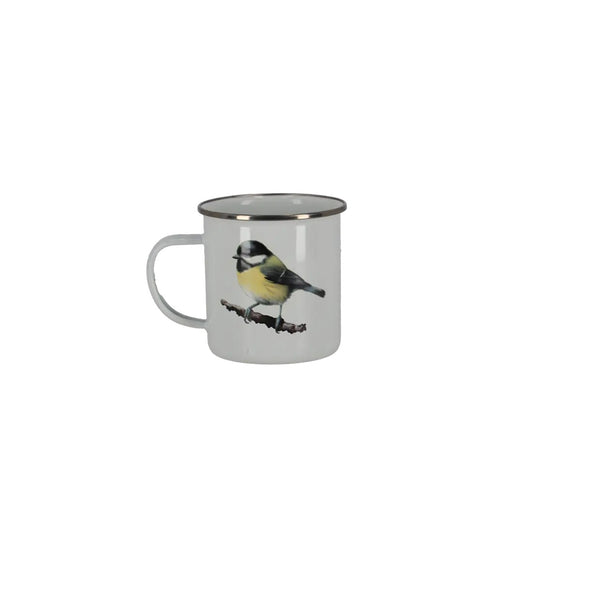 Emaille mok aquarel vogel – design 2, aanzicht 6
