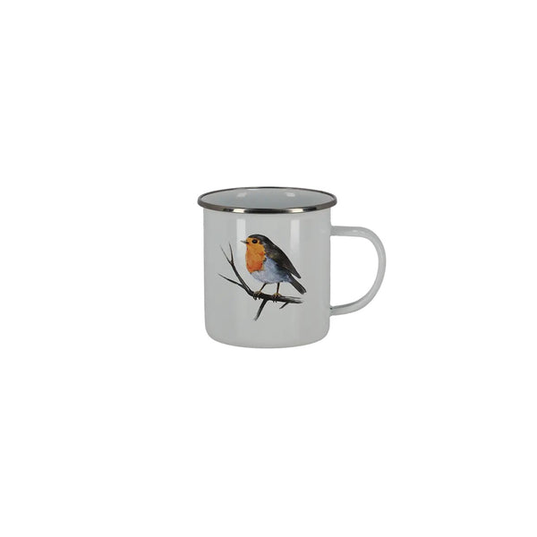 Emaille mok aquarel vogel – design 4