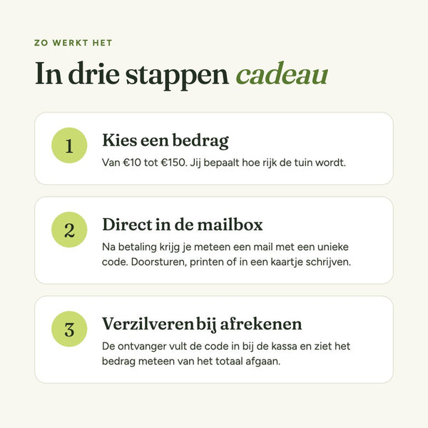 Zo werkt de Tuinrijk cadeaubon in drie stappen