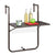 Adjustable wooden balcony table