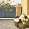 Adjustable wooden balcony table