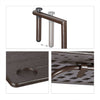 Adjustable wooden balcony table