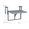 Klaptafel balkon grijs
