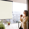 Beige vertical sunshade with crank