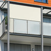 Beige vertical sunshade with crank