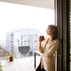 Gray hanging table balcony foldable