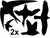 Window sticker birds 2x