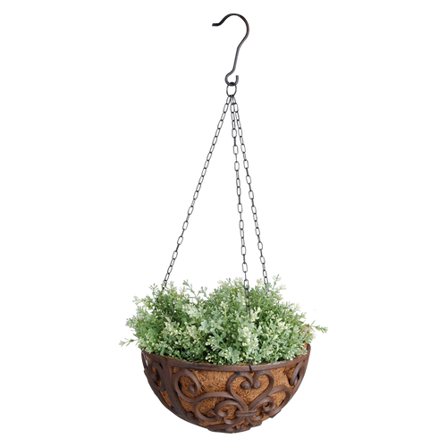 Hanging basket met cocos  L