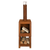 Terrace heater with wood storage rust