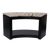 Bench with wood storage curved 