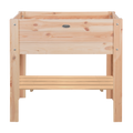 Blank houten kweektafel met L voet S