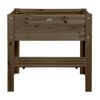 Bruin houten kweektafel met L voet S
