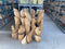 Houtsculptuur uil op stapel boeken 120cm