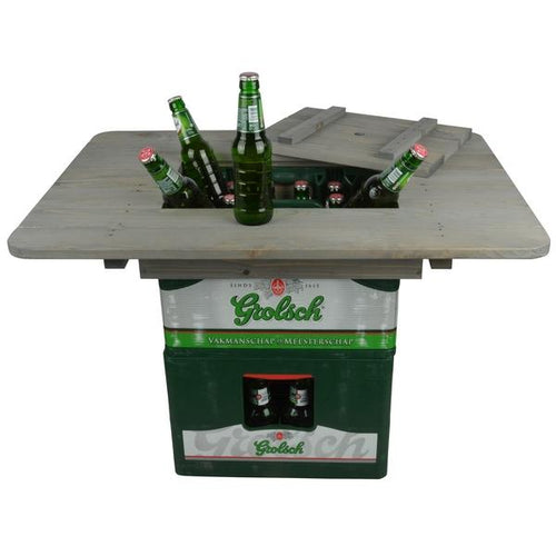 Statafel bierkrat met houten tafelblad, opvouwbare partytafel – Esschert Design