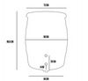 Roto regenton 350 liter bruin