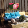 Garden poster - Pink flower - 100x70cm