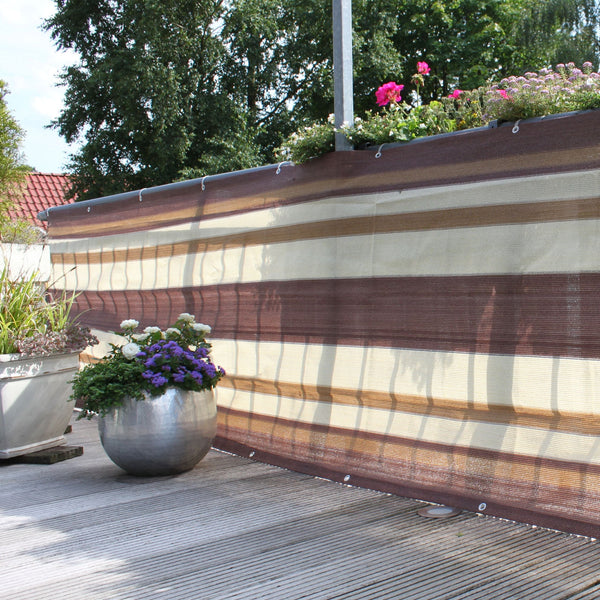 Balkondoek bruin/beige 300x90cm